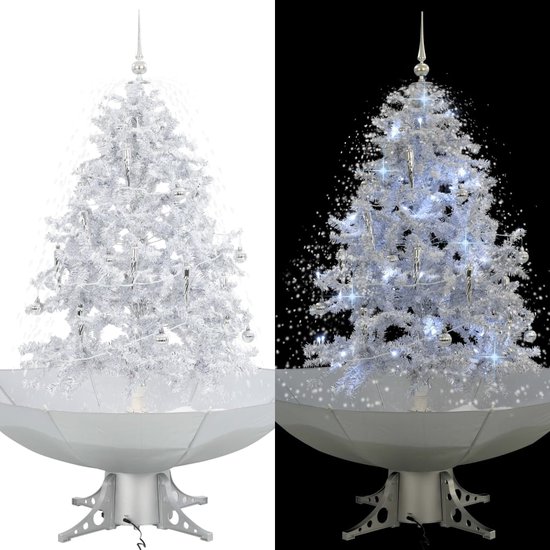 vidaXL Kerstboom 140 cm wit met paraplubasis