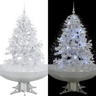 vidaXL Kerstboom 140 cm wit met paraplubasis