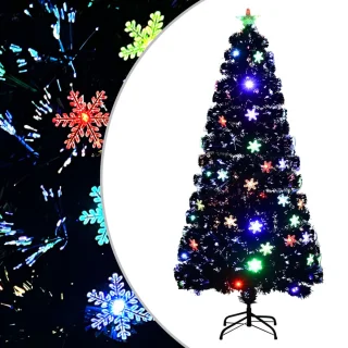 vidaXL Kerstboom 150 cm glasvezel zwart