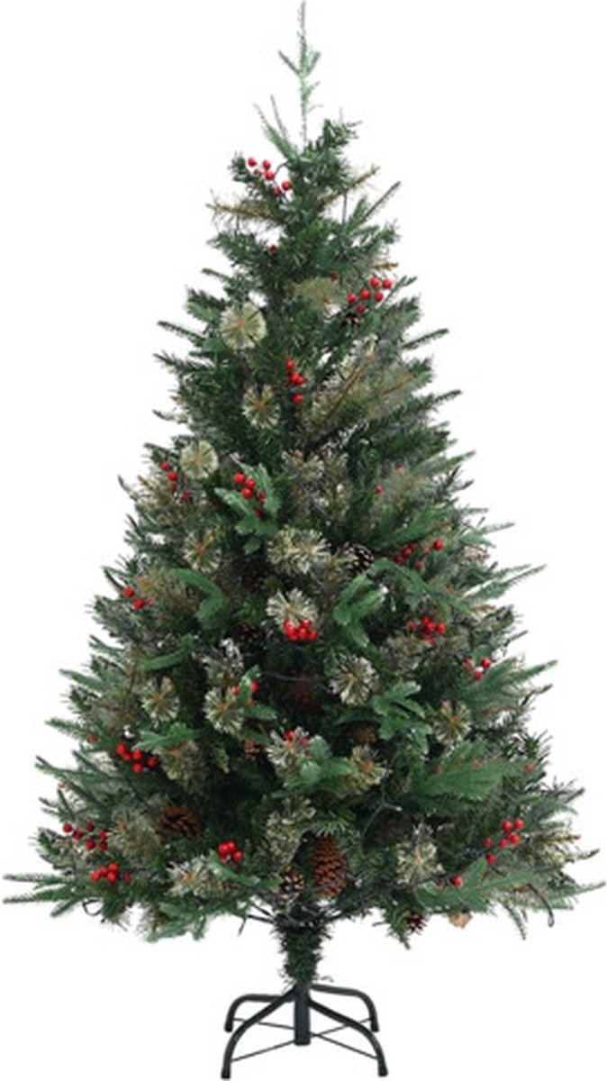 vidaXL Kerstboom 150 cm PVC en PE groen LED
