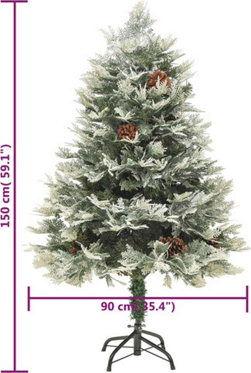 vidaXL Kerstboom 150 cm PVC PE groen