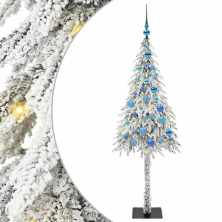 vidaXL kerstboom 150 cm wit van PE en staal