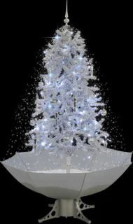 vidaXL Kerstboom 170 cm wit met paraplubasis