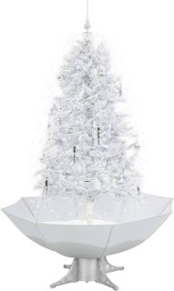 vidaXL Kerstboom 170 cm wit met paraplubasis