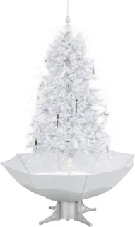 vidaXL Kerstboom 170 cm wit met paraplubasis