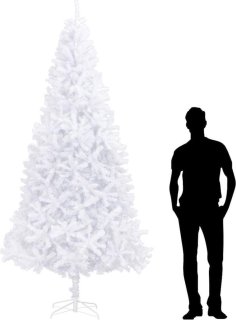 vidaXL Kerstboom 170 cm wit met paraplubasis
