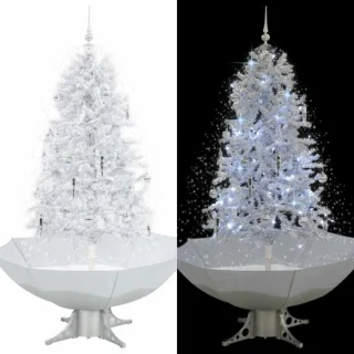 vidaXL Kerstboom 170 cm wit met paraplubasis