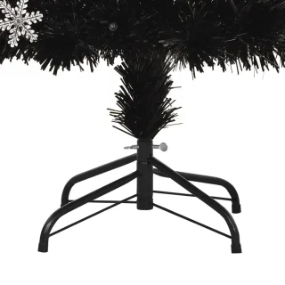 vidaXL Kerstboom 180 cm glasvezel zwart
