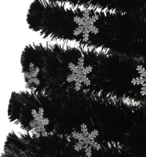 vidaXL Kerstboom 180 cm glasvezel zwart