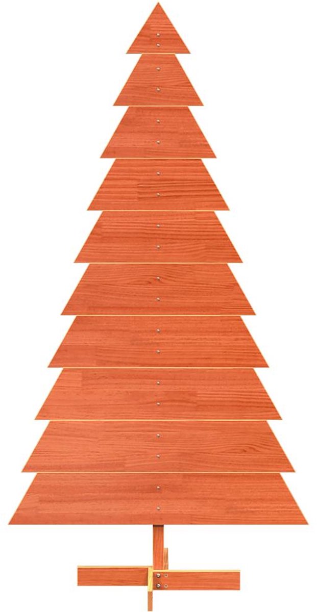 vidaXL Kerstboom 180 cm Massief Grenenhout Wasbruin