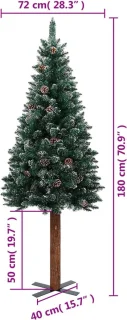 vidaXL Kerstboom 180 cm smal groen