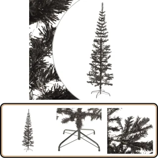 vidaXL Kerstboom 180 cm Smal Zwart
