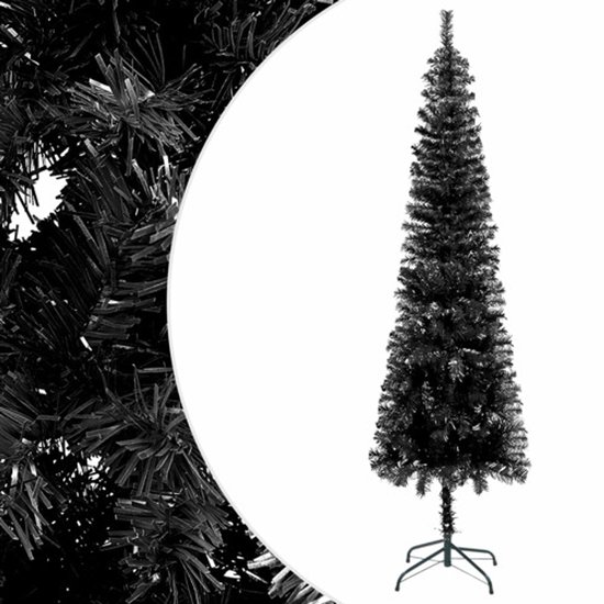 vidaXL Kerstboom 180 cm Smal Zwart