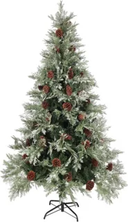 vidaXL Kerstboom 195 cm PVC/PE groen/wit