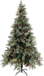 vidaXL Kerstboom 195 cm PVC/PE groen/wit
