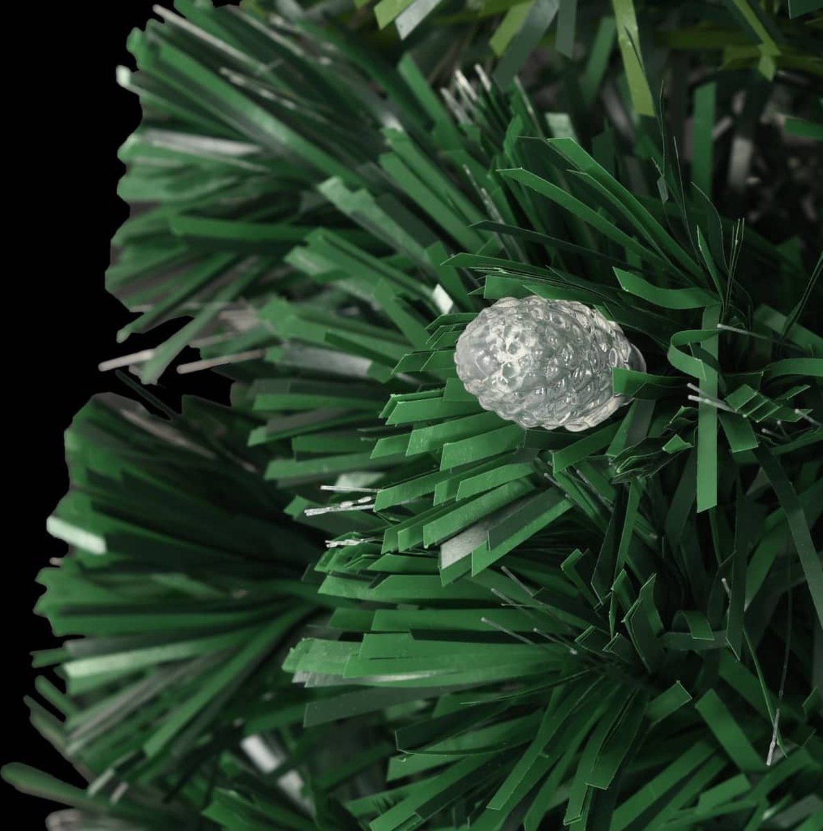vidaXL Kerstboom 210 cm glasvezel met LED en standaard