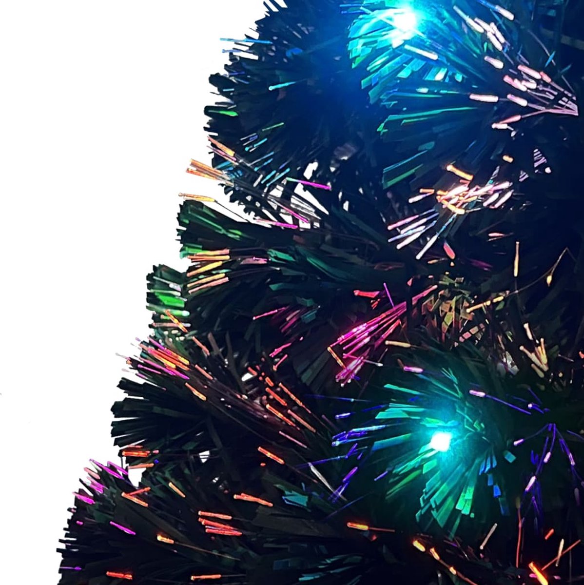 vidaXL Kerstboom 210 cm glasvezel met LED en standaard