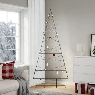 vidaXL kerstboom 210 cm metaal zwart