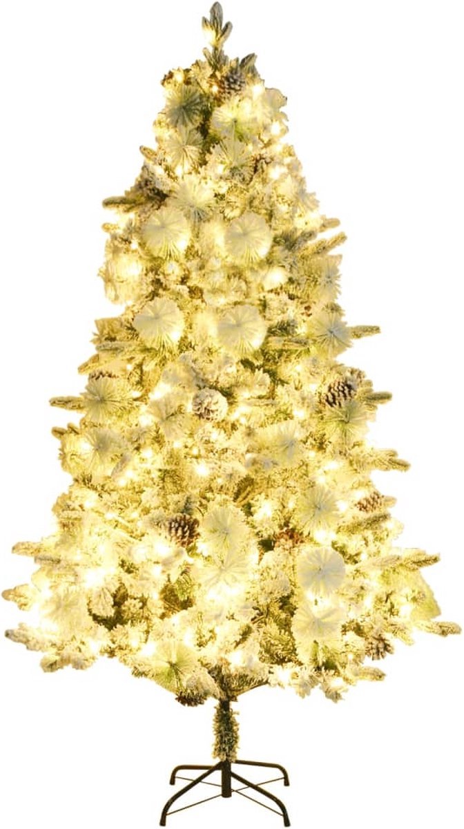 vidaXL Kerstboom 225 cm PVC en PE met LED
