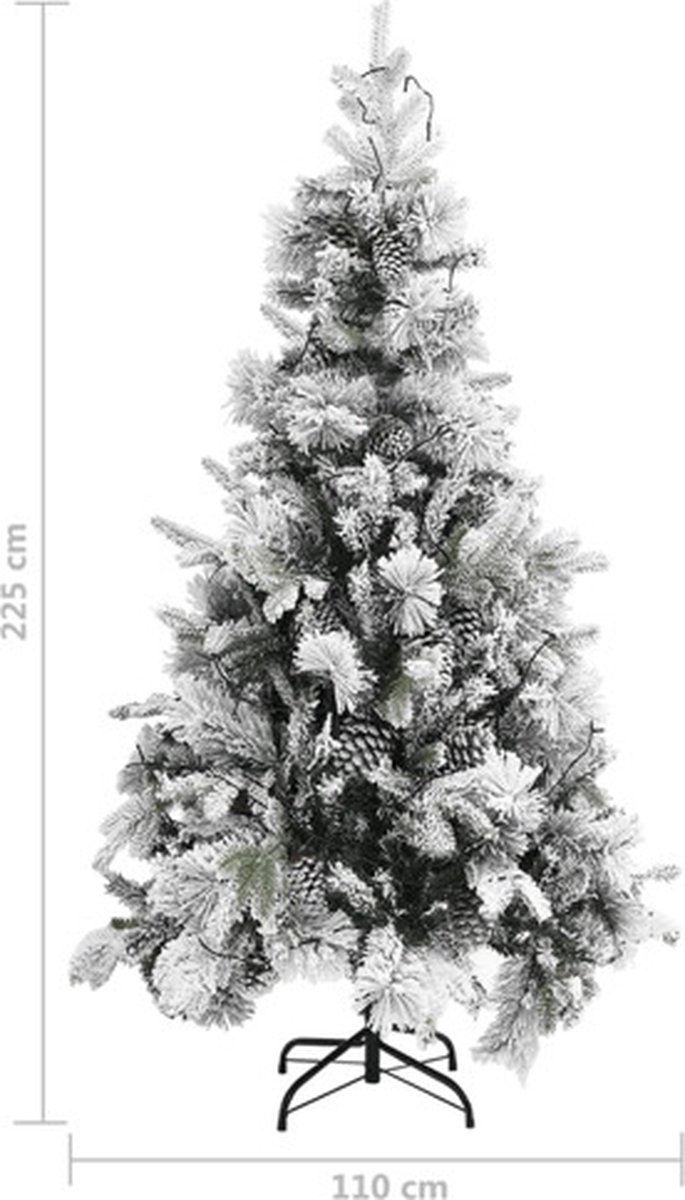 vidaXL Kerstboom 225 cm PVC en PE met LED