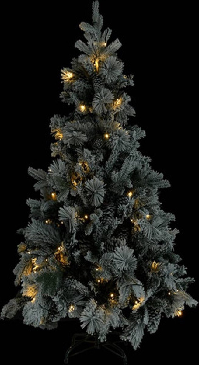 vidaXL Kerstboom 225 cm PVC en PE met LED
