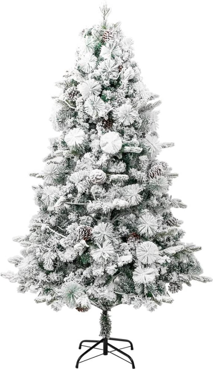 vidaXL Kerstboom 225 cm PVC en PE met LED