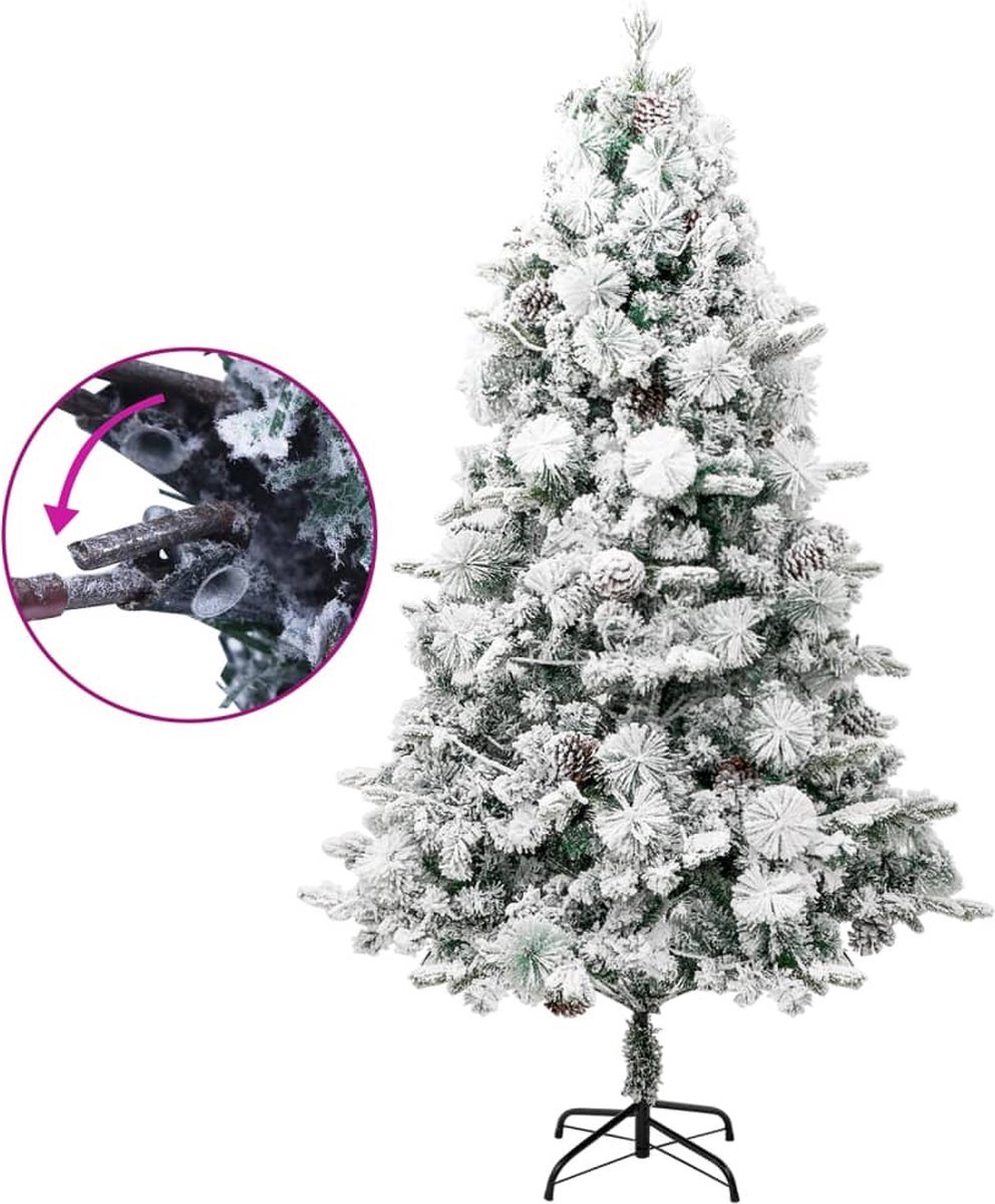 vidaXL Kerstboom 225 cm PVC en PE met LED