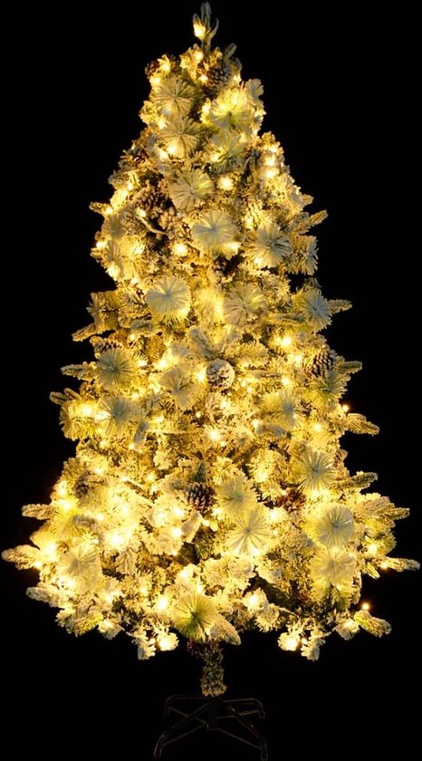 vidaXL Kerstboom 225 cm PVC en PE met LED
