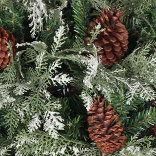 vidaXL Kerstboom 225 cm PVC PE groen wit