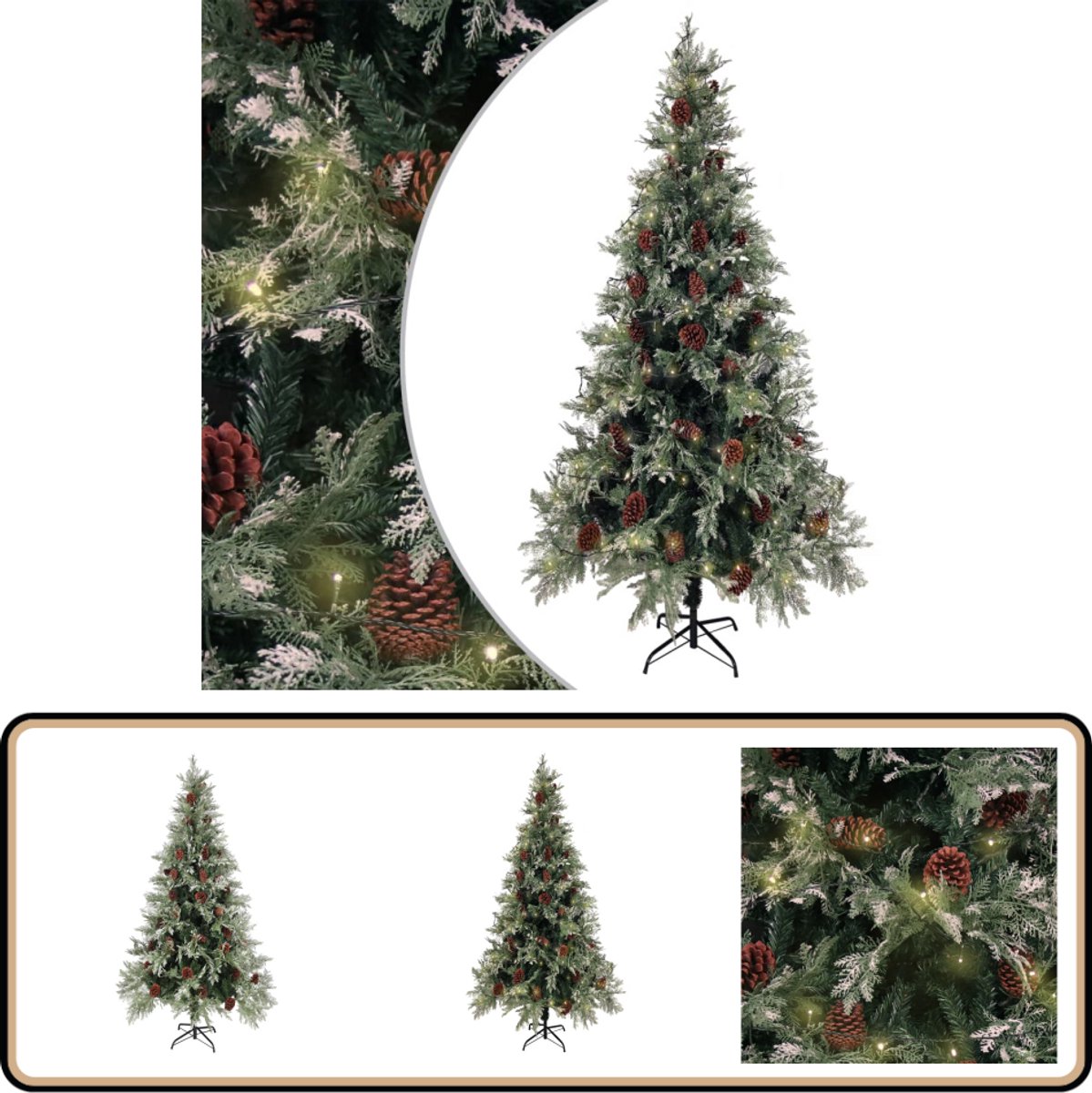 vidaXL Kerstboom 225 cm PVC PE groen