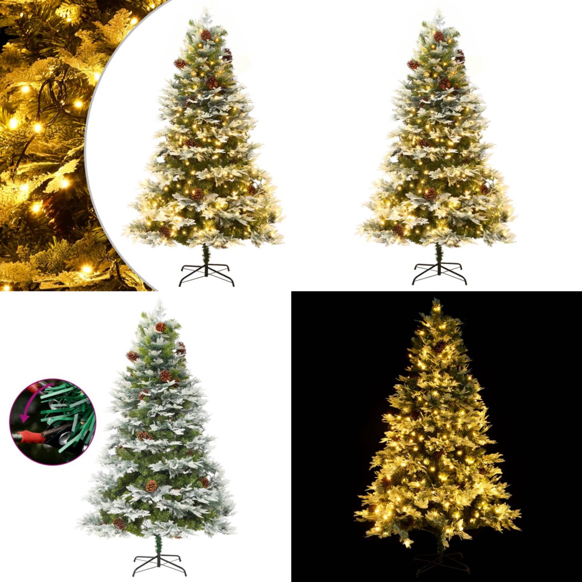 vidaXL Kerstboom 225 cm PVC PE groen