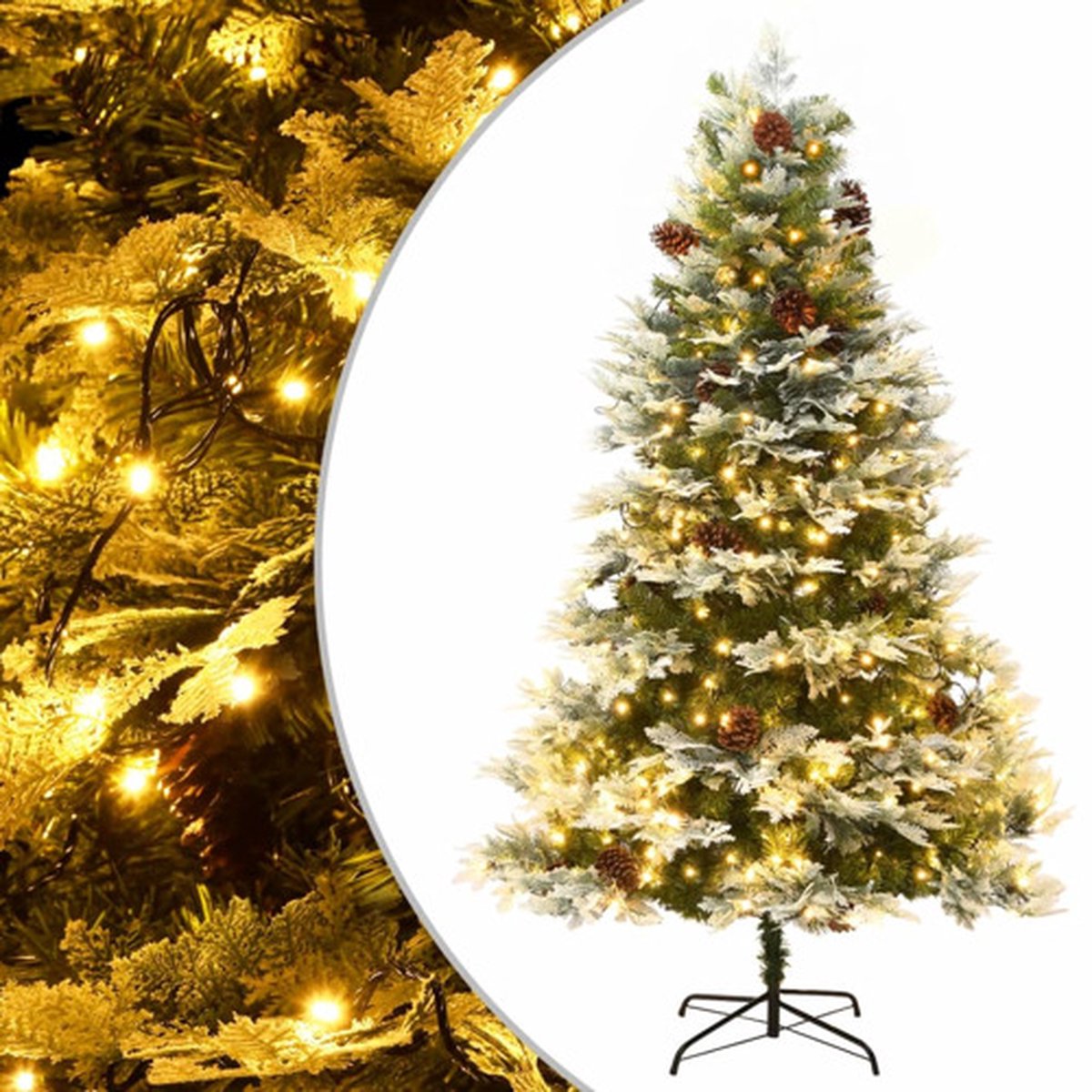 vidaXL Kerstboom 225 cm PVC PE groen