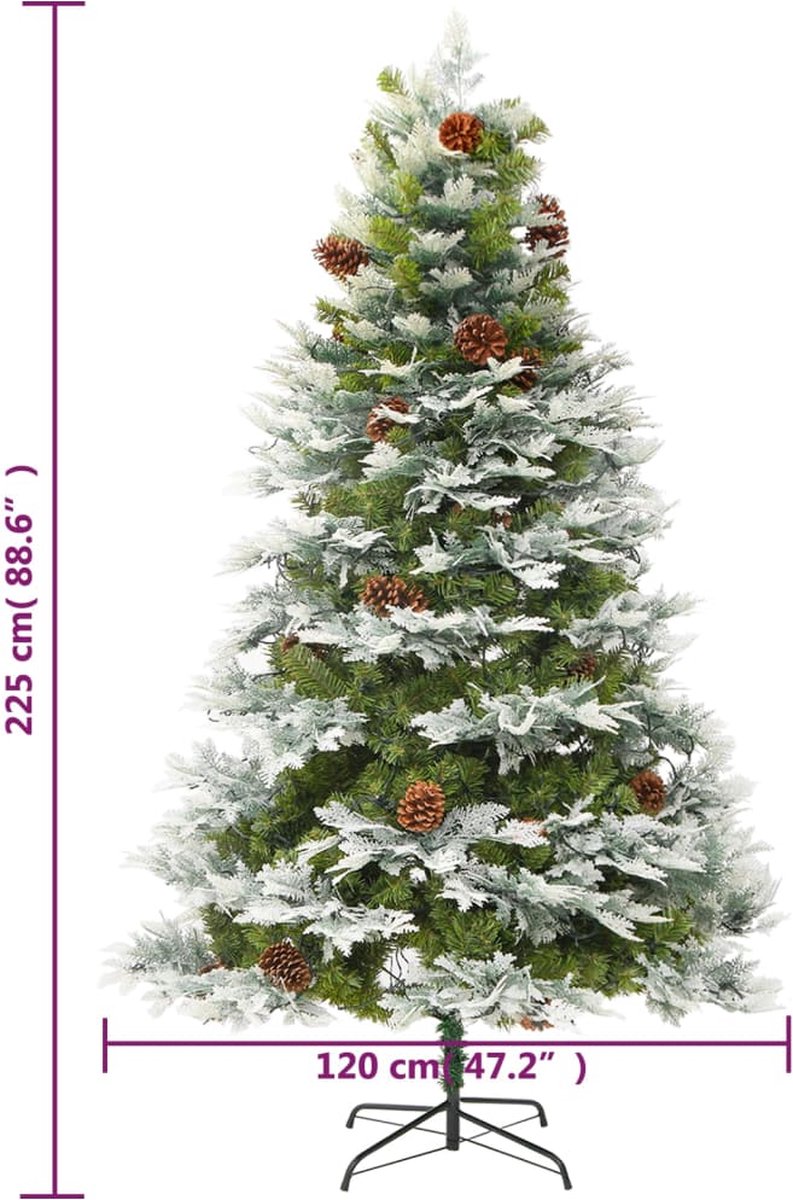 vidaXL Kerstboom 225 cm PVC PE groen