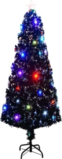 vidaXL Kerstboom 240 cm glasvezel met LED en standaard