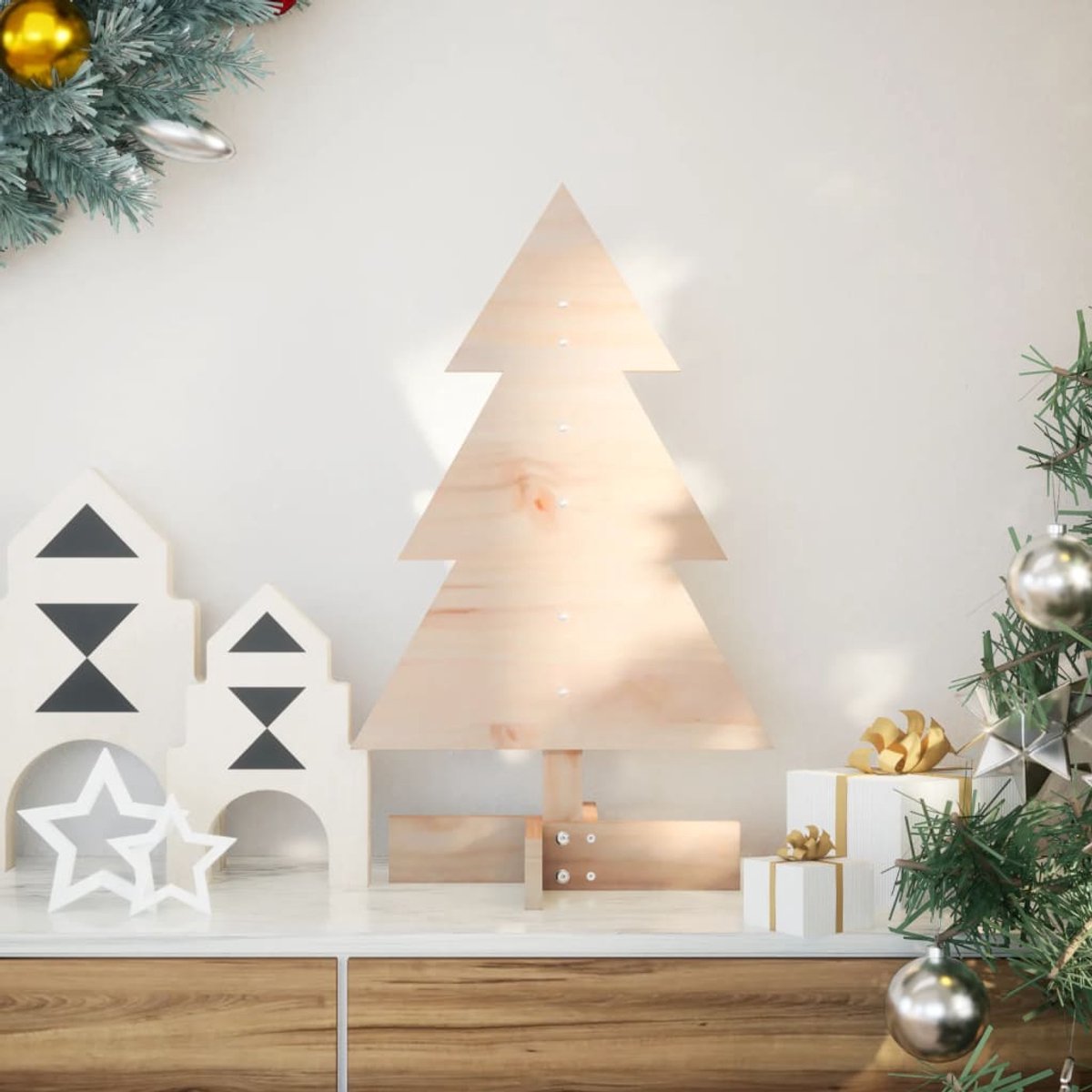 vidaXL Kerstboom 60 cm Massief Grenenhout