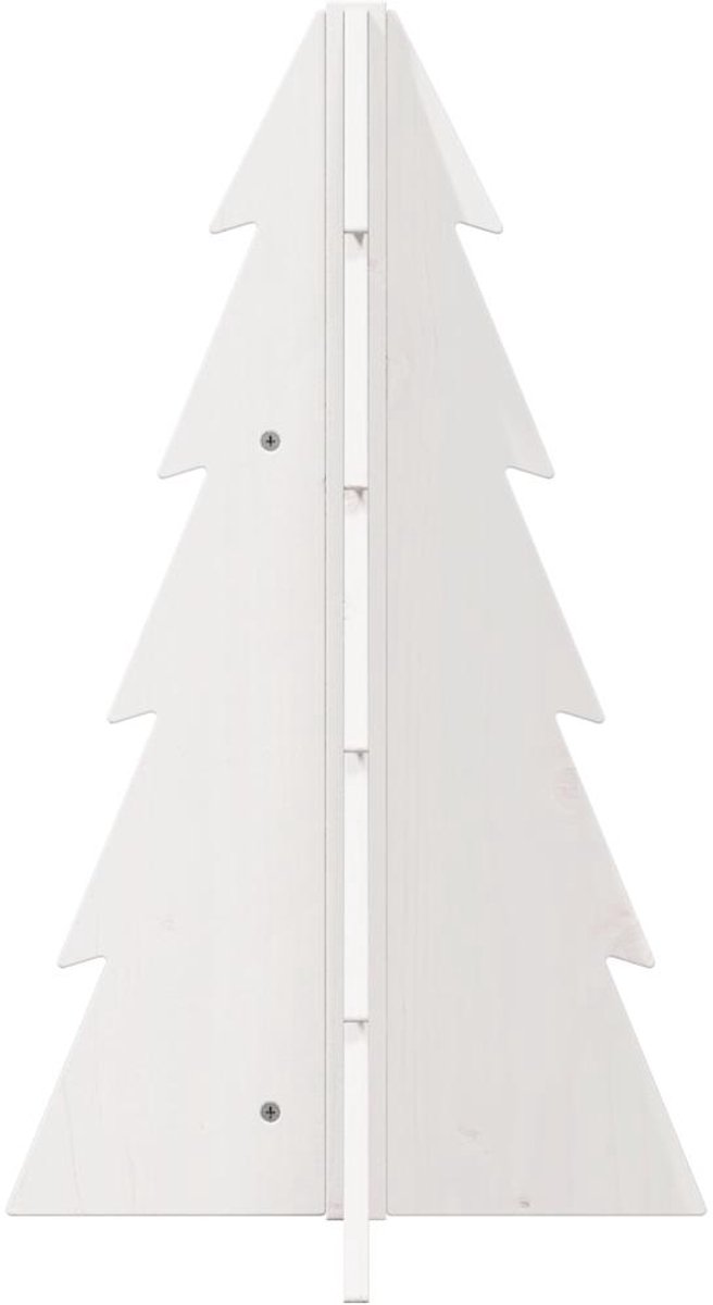 vidaXL Kerstboom 69,5 cm massief grenenhout wit