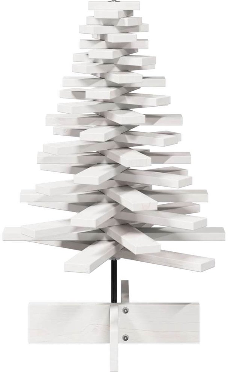vidaXL Kerstboom 80 cm Massief Grenenhout Wit