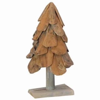 vidaXL kerstboom bruin 61 cm massief teakhout