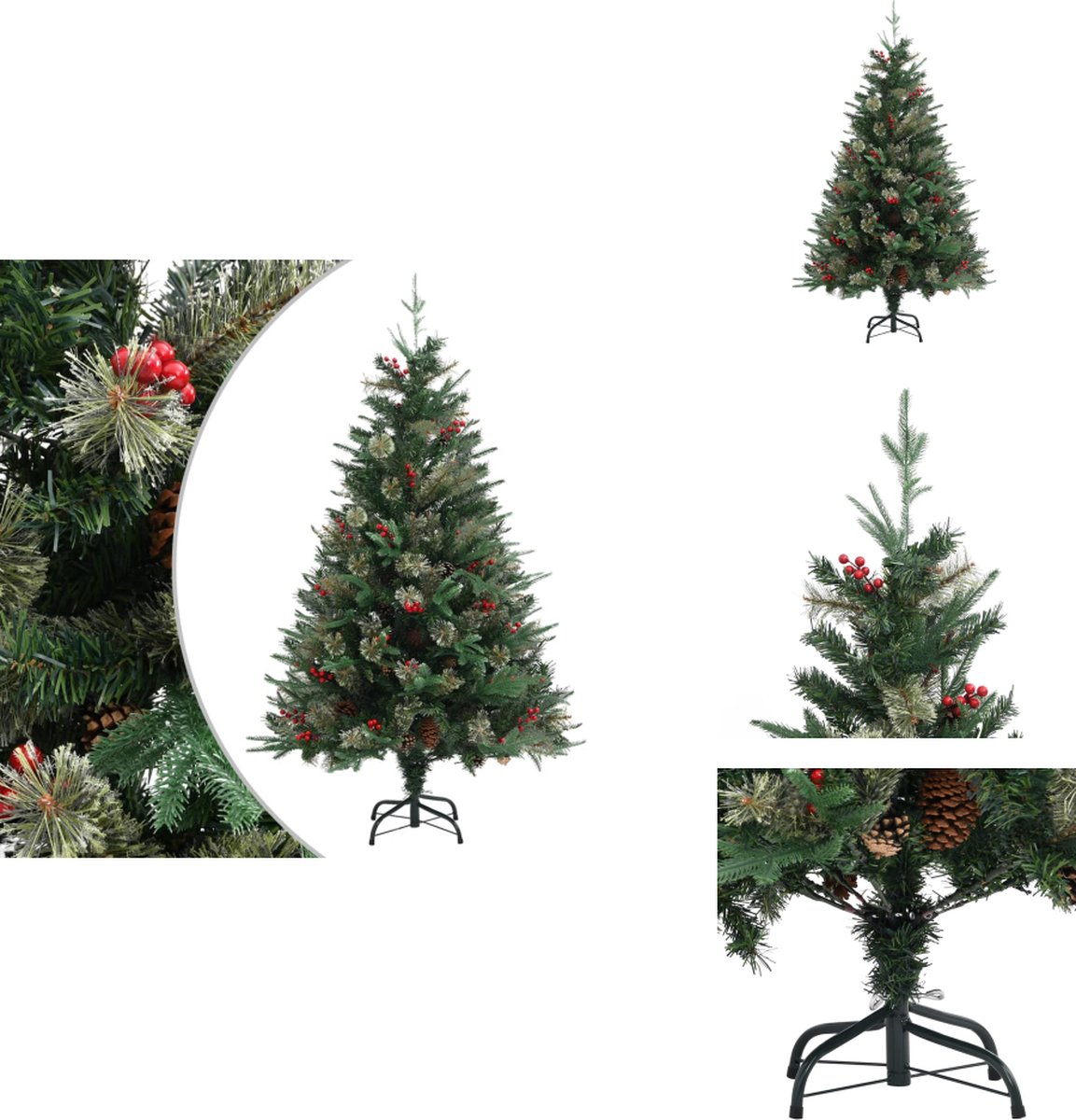 vidaXL Kerstboom Den 120 cm PVC PE Groen