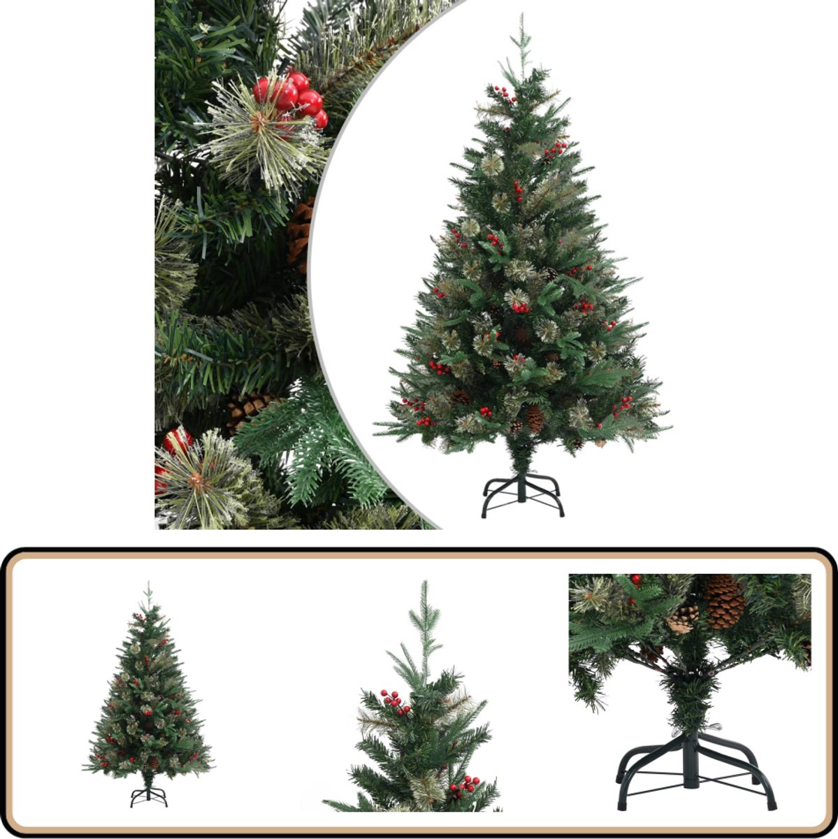 vidaXL Kerstboom Den 120 cm PVC PE Groen