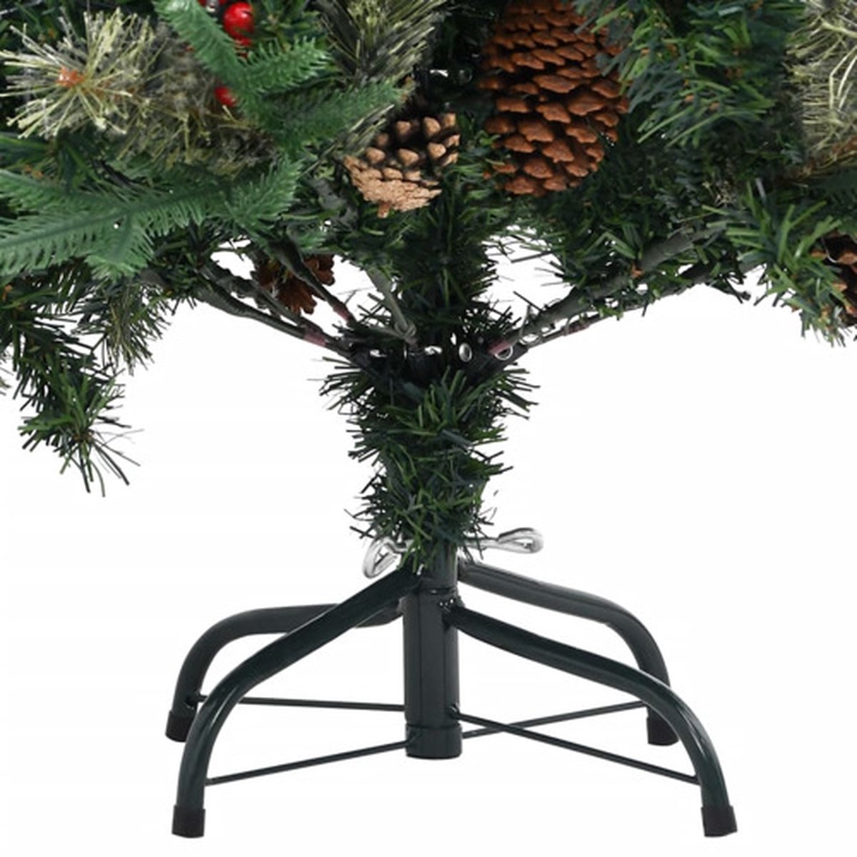 vidaXL Kerstboom Dennenappels 195 cm PVC PE Groen