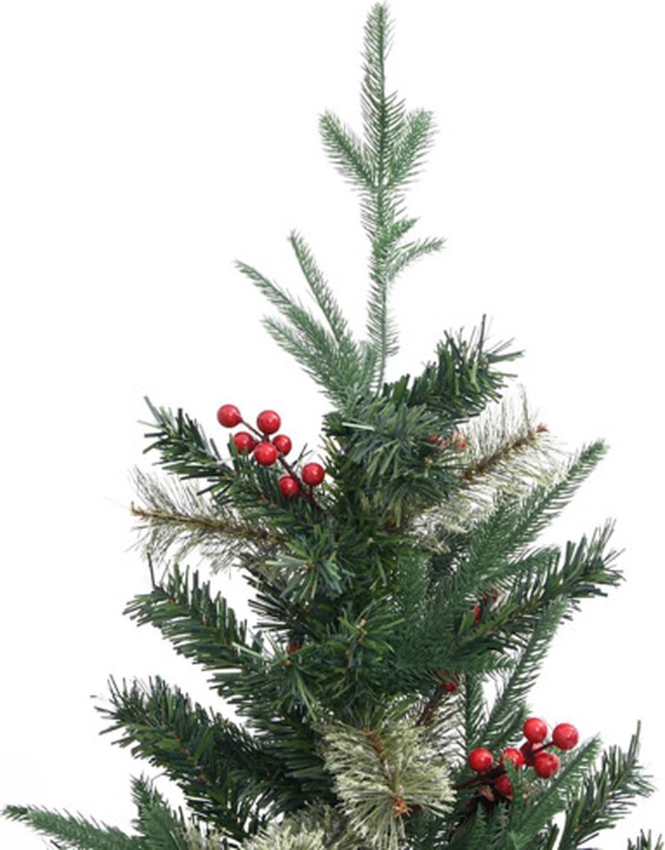 vidaXL Kerstboom Dennenappels 195 cm PVC PE Groen