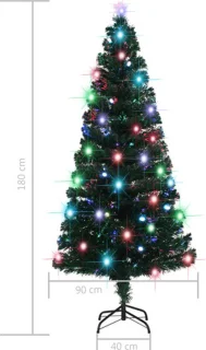 vidaXL Kerstboom glasvezel 180 cm