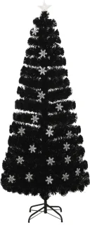 vidaXL Kerstboom glasvezel 210 cm zwart