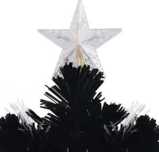 vidaXL Kerstboom glasvezel 210 cm zwart