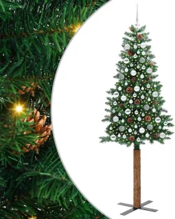 vidaXL kerstboom groen 210 cm pvc en massief dennenhout