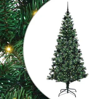 vidaXL kerstboom groen 210 cm PVC en metaal