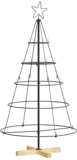 vidaXL kerstboom KUOPIO met standaard 125 cm staal zwart