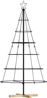 vidaXL Kerstboom Kuopio met standaard 150 cm zwart
