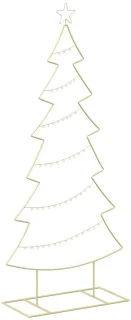 vidaXL kerstboom Kuopio met standaard 180 cm staal goud